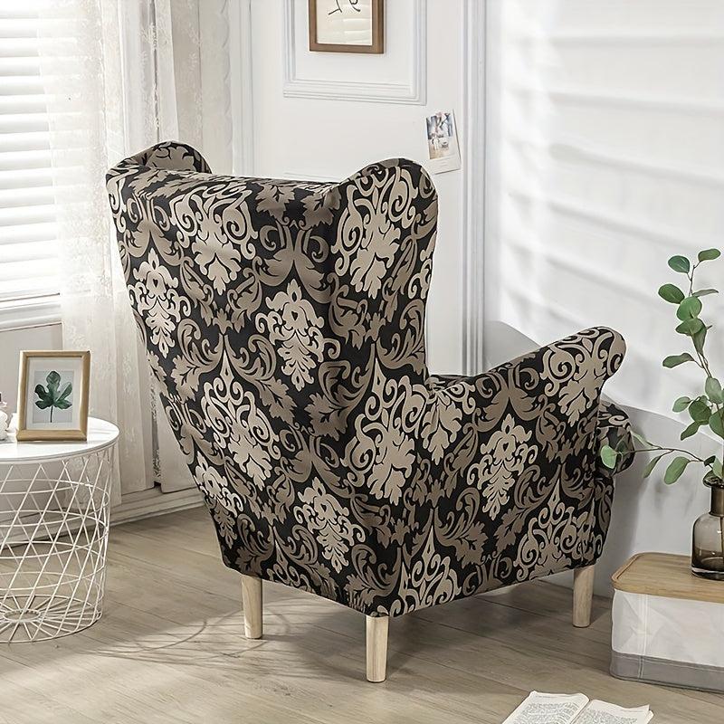 2pcs Wingback Chair Slipcover Stretch Spandex Slipcovers Armchair Covers