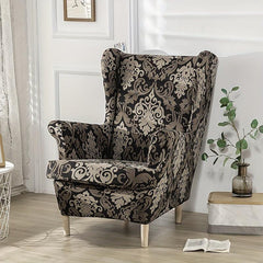 2pcs Wingback Chair Slipcover Stretch Spandex Slipcovers Armchair Covers