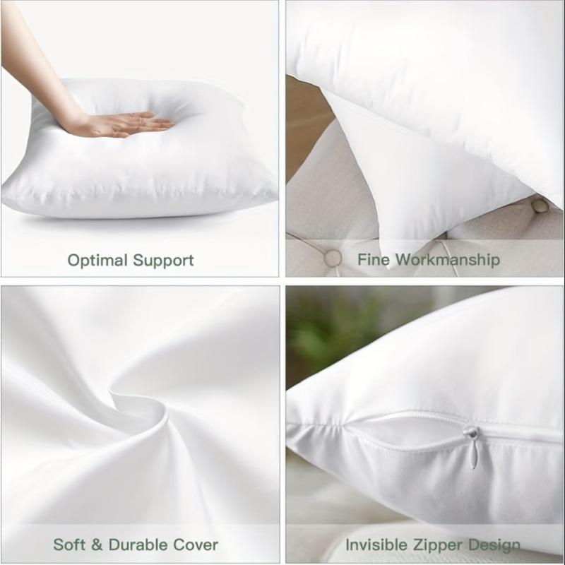 4pcs Throw Pillow Inserts Fluffy Cushion Core Christmas Halloween Decor