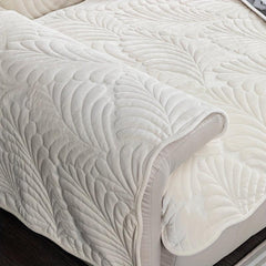 Velvet Sofa Cover Leaf Jacquard Nordic Modern Style Slipcover