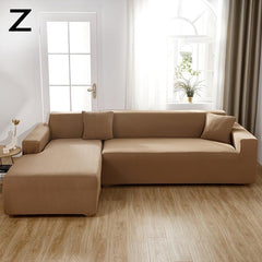 Leaf Printed Sofa Slipcover with Pillowcase