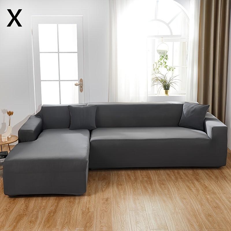 Leaf Printed Sofa Slipcover with Pillowcase