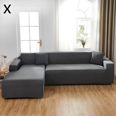 Leaf Printed Sofa Slipcover with Pillowcase