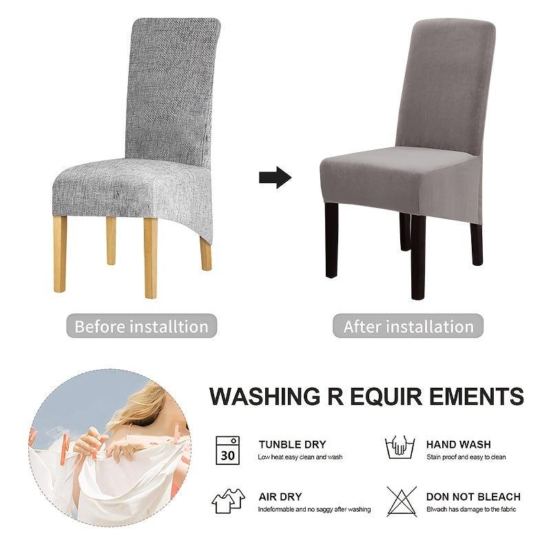 Velvet Stretch Dining Chair Slipcover for Home Decor