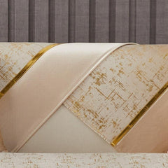 Golden Velvet Sofa Cushion with Non Slip Backing