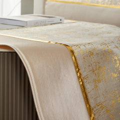 Golden Velvet Sofa Cushion with Non Slip Backing