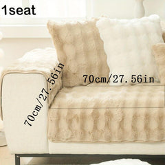 Faux Fur Rabbit Velvet Sofa Slipcover Anti slip Warm And Soft Sofa Cover