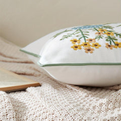 Daisy Embroidered Throw Pillowcase Cover 45x72cm