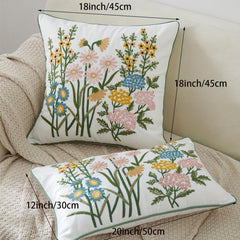 Daisy Embroidered Throw Pillowcase Cover 45x72cm