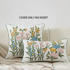 Daisy Embroidered Throw Pillowcase Cover 45x72cm