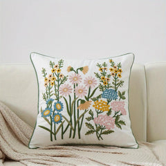 Daisy Embroidered Throw Pillowcase Cover 45x72cm