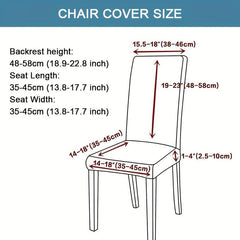 Printed Stretch Dining Chair Slipcover Anti Dirty Chair Protector