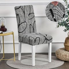 Printed Stretch Dining Chair Slipcover Anti Dirty Chair Protector