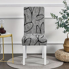 Printed Stretch Dining Chair Slipcover Anti Dirty Chair Protector