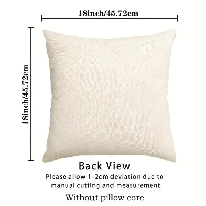 4pcs Fall Zippered Pillow Cover 18''x18'' Single Sided Printed