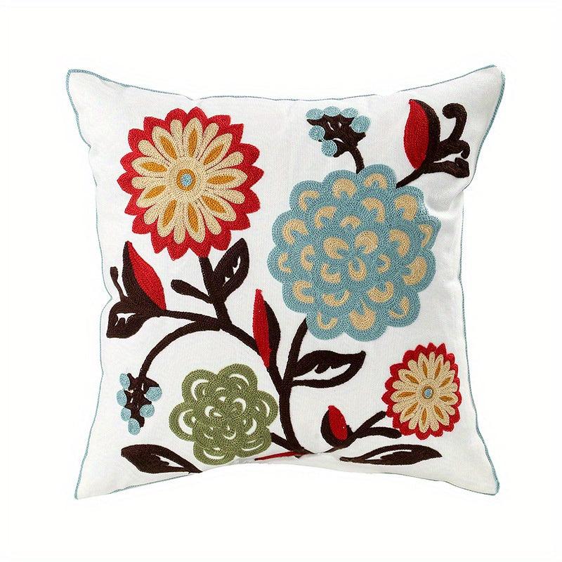 Canvas Towel Embroidered Pillow Covers Home Room Bedroom Living Car Sofa Decor