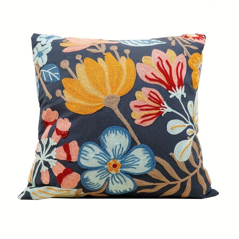 Canvas Towel Embroidered Pillow Covers Home Room Bedroom Living Car Sofa Decor