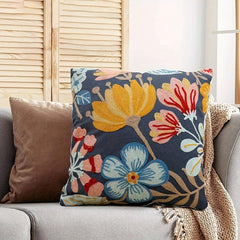Canvas Towel Embroidered Pillow Covers Home Room Bedroom Living Car Sofa Decor