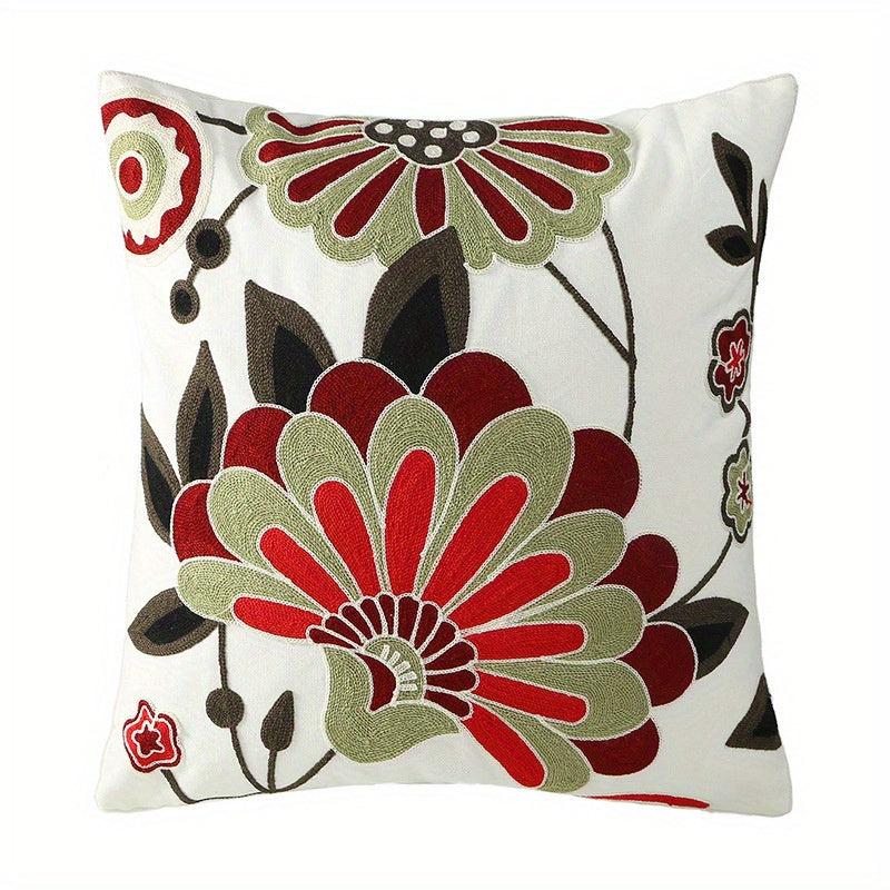 Canvas Towel Embroidered Pillow Covers Home Room Bedroom Living Car Sofa Decor