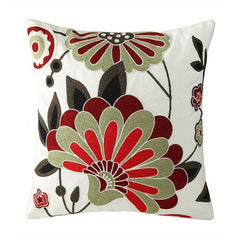 Canvas Towel Embroidered Pillow Covers Home Room Bedroom Living Car Sofa Decor