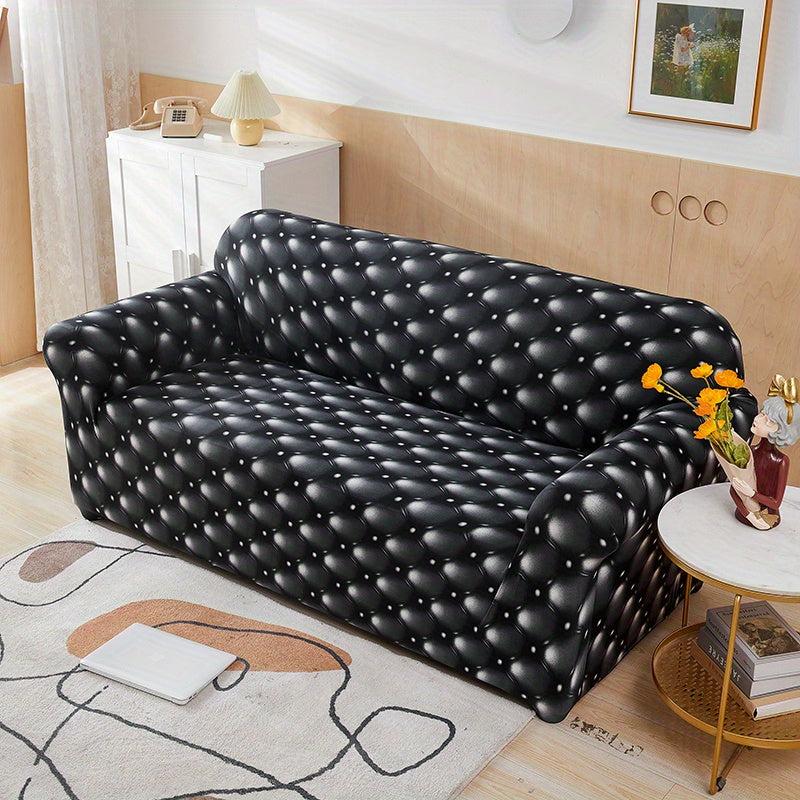 Geometric Pattern Milk Silk Sofa Slipcover Non Slip Home Decor