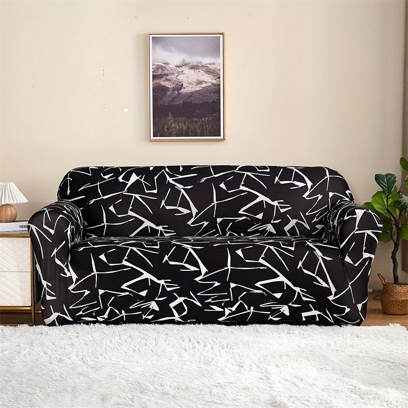 Geometric Pattern Milk Silk Sofa Slipcover Non Slip Home Decor