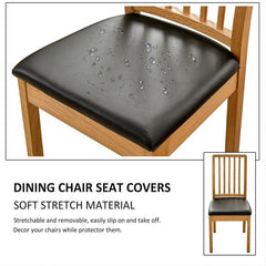 1PC PU Leather Seat Covers For Dining Room Chairs Waterproof