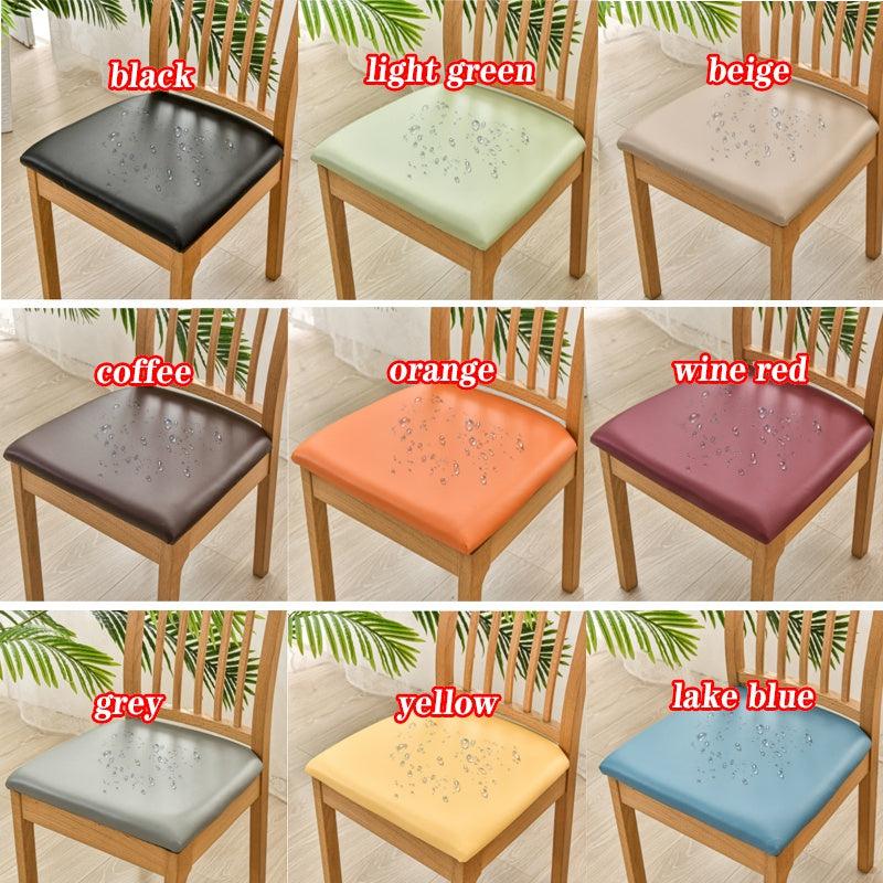 1PC PU Leather Seat Covers For Dining Room Chairs Waterproof