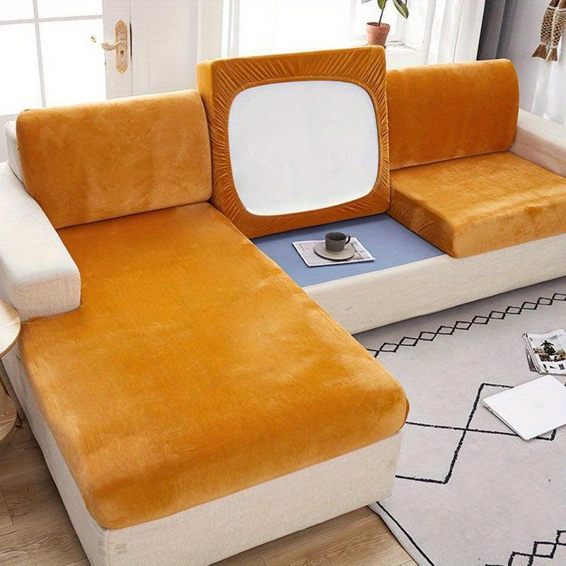 Velvet Sofa Slipcover Smooth Stretch Sofa Cover for Living Room Office Home