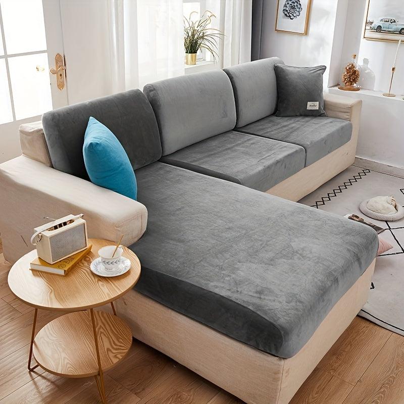 Velvet Sofa Slipcover Smooth Stretch Sofa Cover for Living Room Office Home