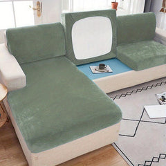 Velvet Sofa Slipcover Smooth Stretch Sofa Cover for Living Room Office Home