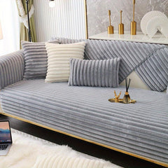 Machine Washable Sofa Slipcover Non Slip Rabbit Fur Cover for Bedroom