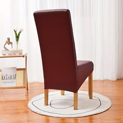 Thick Leather Dining Chair Slipcover Waterproof Non Slip Stretchable