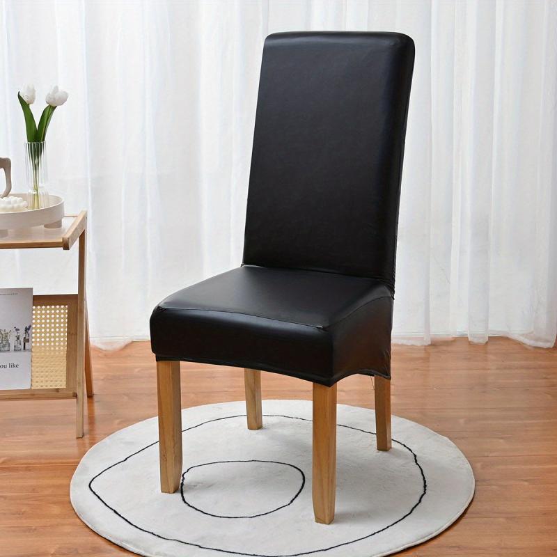 Thick Leather Dining Chair Slipcover Waterproof Non Slip Stretchable