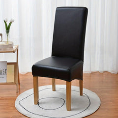 Thick Leather Dining Chair Slipcover Waterproof Non Slip Stretchable
