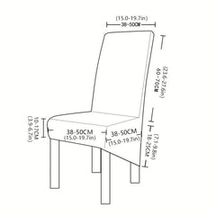 Thick Leather Dining Chair Slipcover Waterproof Non Slip Stretchable