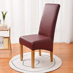Thick Leather Dining Chair Slipcover Waterproof Non Slip Stretchable