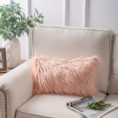 Faux Fur Throw Pillow Cover for Sofa Bed Car Home Decor