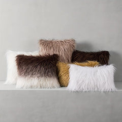Faux Fur Throw Pillow Cover for Sofa Bed Car Home Decor