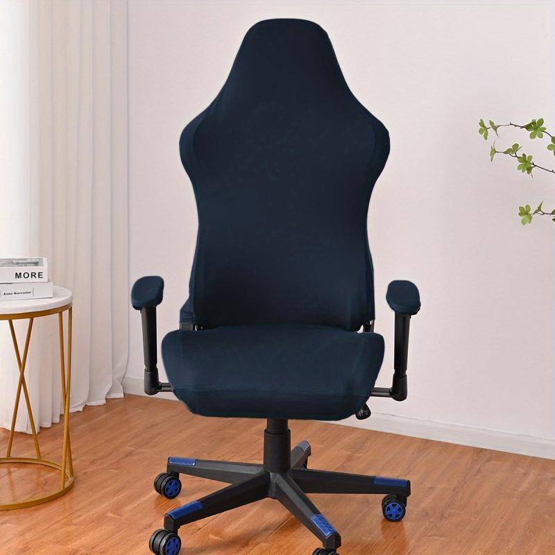 Washable Milk Silk Gaming Chair Cover with Armrest Covers - Protects Swivel Raci