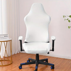 Washable Milk Silk Gaming Chair Cover with Armrest Covers - Protects Swivel Raci