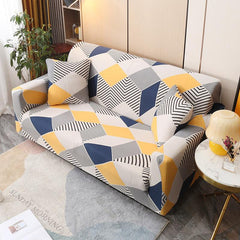Anti Dust Stretch Slip Resistant Sofa Cover Fully Wrapped Protection
