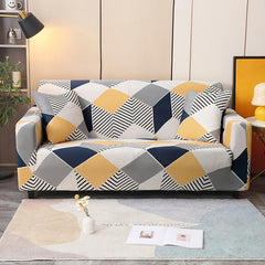 Anti Dust Stretch Slip Resistant Sofa Cover Fully Wrapped Protection