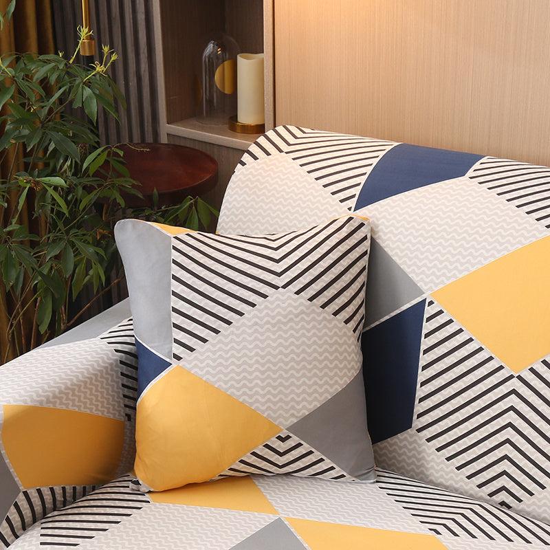 Anti Dust Stretch Slip Resistant Sofa Cover Fully Wrapped Protection
