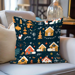 4pcs Geometric Pattern Holiday Throw Pillow Covers