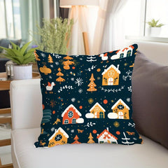 4pcs Geometric Pattern Holiday Throw Pillow Covers