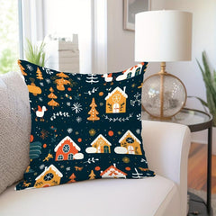 4pcs Geometric Pattern Holiday Throw Pillow Covers