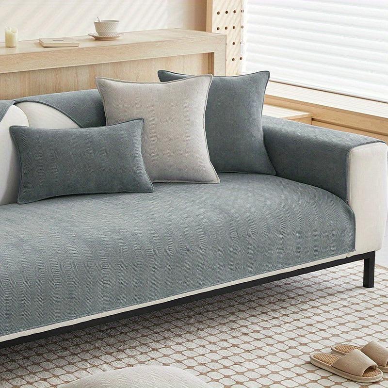 Chenille Sofa Slipcover Non-Slip Washable Cover for Living Room