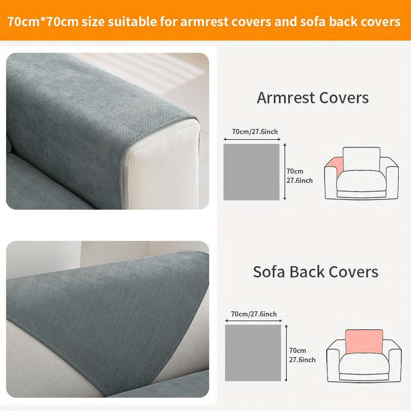 Chenille Sofa Slipcover Non-Slip Washable Cover for Living Room