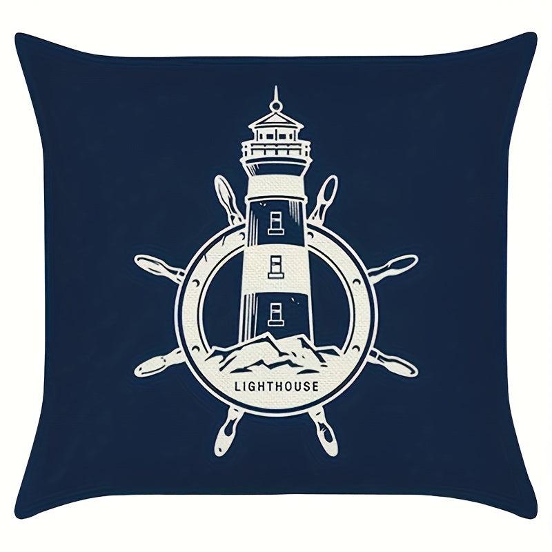 Navigation Adventure Element Pattern Printed Throw Pillow Covers